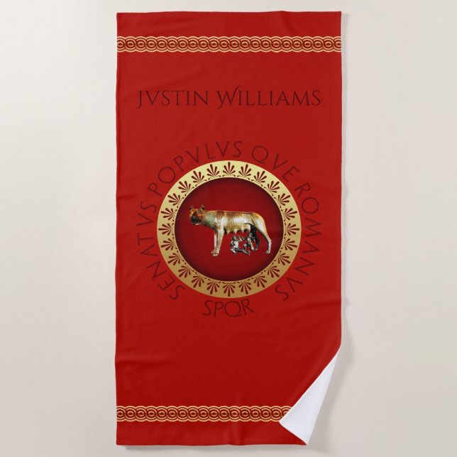 Toalha De Praia romano (Frente)