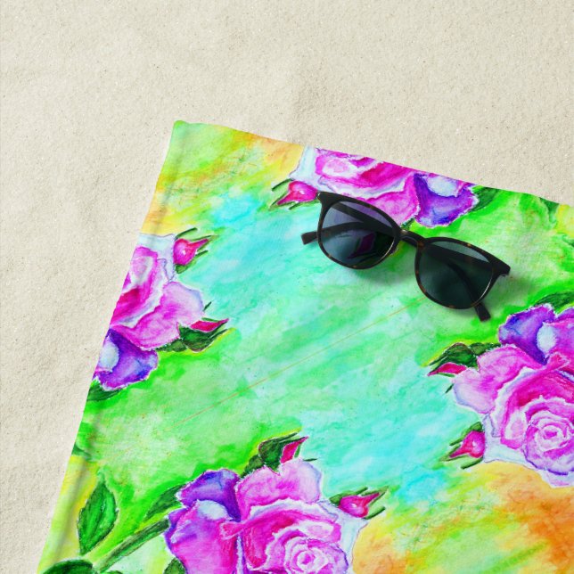 Toalha De Praia Rosa Beach Towel (In Situ)