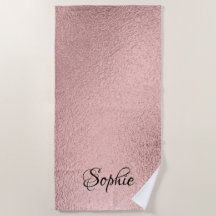 Rosa Dourada Glitter Girly Sparkle Nome Rosa Beach