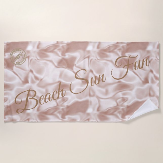 Toalha De Praia Rosa Moderno (Frente)