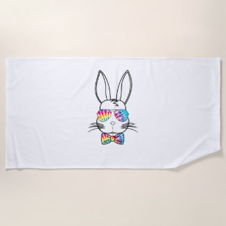 Toalha De Praia Rosto Coelho com Colos Secos Cursos e Colos de Arc