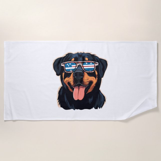 Toalha De Praia Rottweiler (Frente)