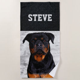 Toalha De Praia Rottweiler Nome Animal Legal 