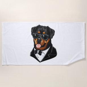 Toalha De Praia Rottweiler O Guarda-costas