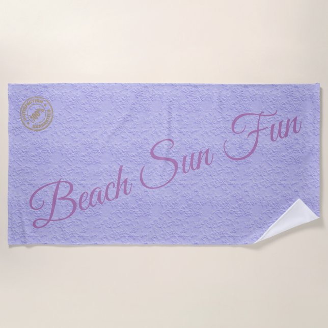 Toalha De Praia Roxo Moderno (Frente)