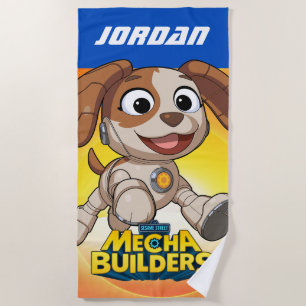 Toalha De Praia Rua Sésamo Mecha Builders Tango Adicionar nome