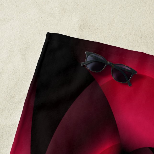 Toalha De Praia Ruby Red Black Petal (In Situ)