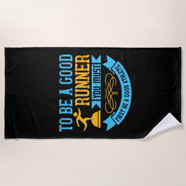 Toalha De Praia Running - To be a good runner (Frente)