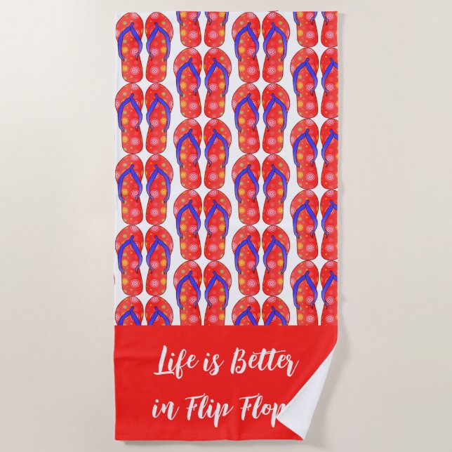 Toalha De Praia Sacudir Flop Beach Towel (Frente)