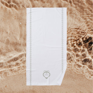 Toalha De Praia Sage Green Irish Celtic Swan Love Knot Family