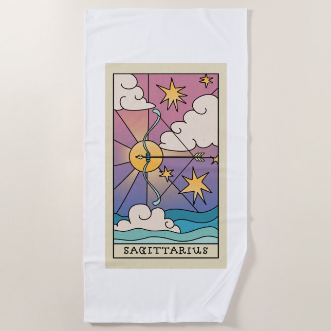 Toalha De Praia Saggitarius Zodiac Beach Towel (Frente)