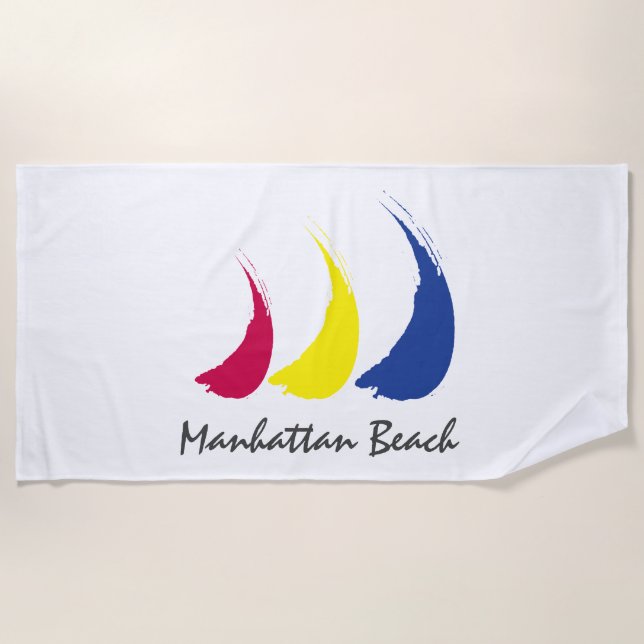 Toalha De Praia Sails_Paint-The-Wind_Manhattan Beach (Frente)