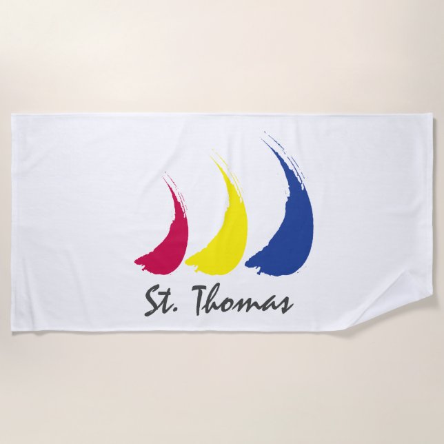 Toalha De Praia Sails_Paint-The-Wind_Rua. Thomas (Frente)