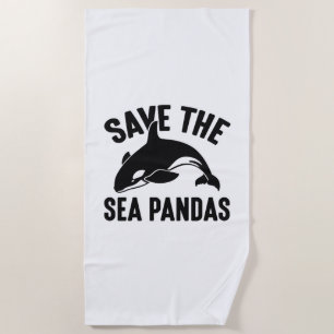 Toalha De Praia Salve Os Pandas Do Mar