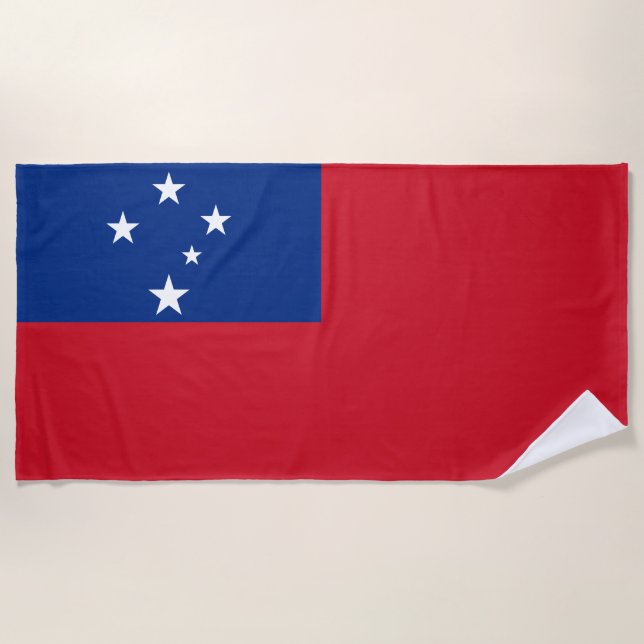 Toalha De Praia Samoa Flag (Frente)