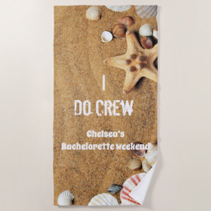 Toalha De Praia Sandy Seashells Bachelorette Weekend Beach Towel