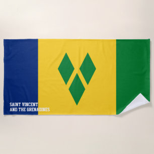 Toalha De Praia Santo Vincent e a bandeira das Granadinas esplêndi