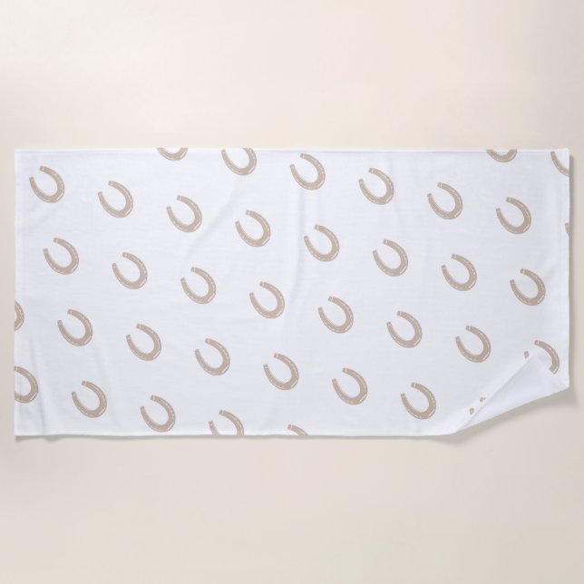 Toalha De Praia Sapato de Cavalo Sortudo (Frente)