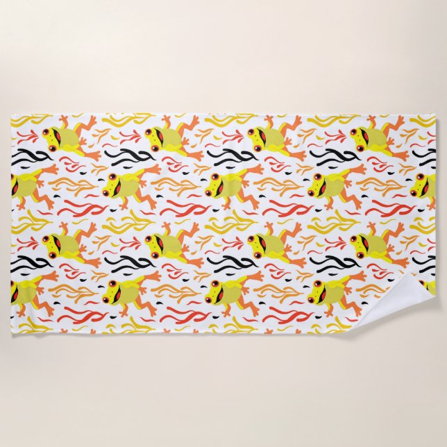Toalha De Praia Sapos Reproduzíveis (Frente)