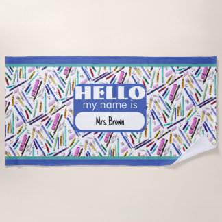 Toalha De Praia School supplies pattern