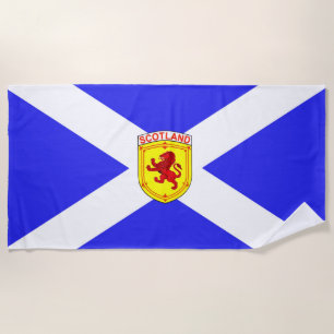 Toalha De Praia Scotland, leão desenfreado, bandeira antiga de