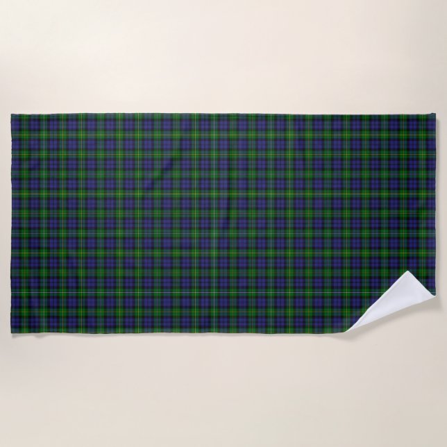 Toalha De Praia Scottish Campbell Family Tartan Pattern (Frente)