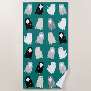 Toalha De Praia Scottish Fold Beach Towel