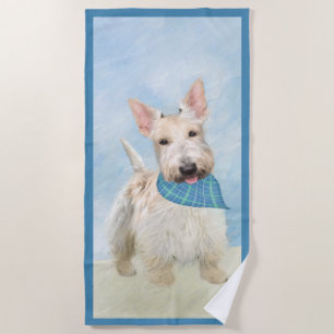 Toalha De Praia Scottish Terrier Wheaten Dog Painting