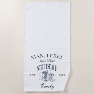 Toalha De Praia Scottsdale Bachelorette Modern Beach Towel