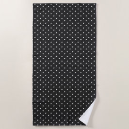 Toalha De Praia Seamless black and white polka dot pattern 