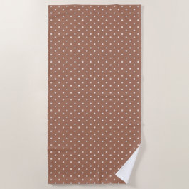 Toalha De Praia Seamless medium brown polka dot  pattern