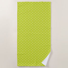 Toalha De Praia Seamless pattern  bright lime polka dot pattern