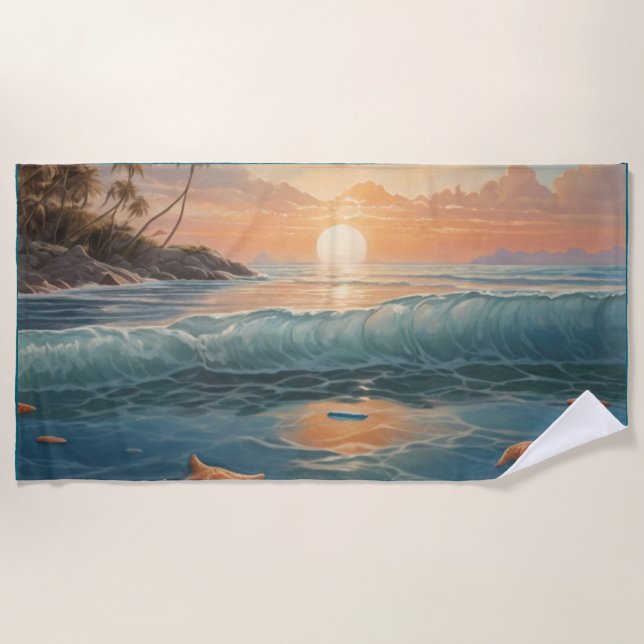 Toalha De Praia Seaside Serenity Beach Towel (Frente)