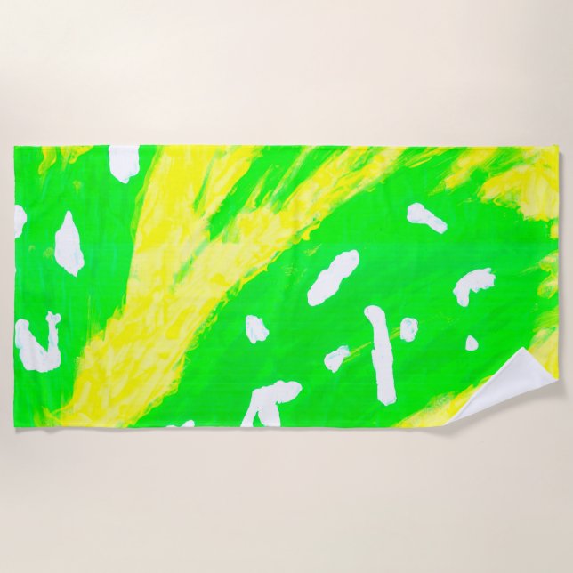 Toalha De Praia Sentimento Feliz (Frente)