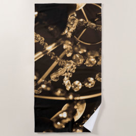 Toalha De Praia Sepia Crystal Chandelier Abstrato