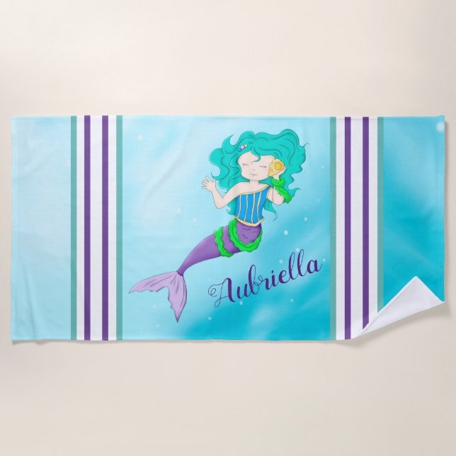 Toalha De Praia Sereia (Frente)