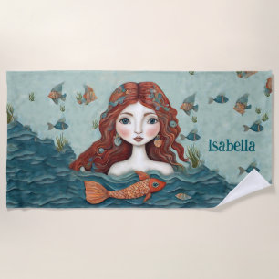 Toalha De Praia Sereia bonito Personalizada