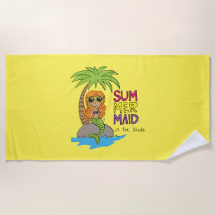 Toalha De Praia Sereia Cute Kids Girls