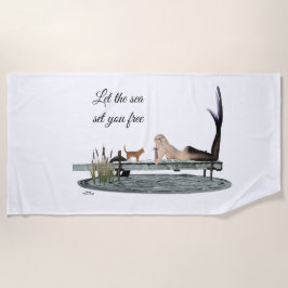 Toalha De Praia Sereia Em Boat Dock Beach Towel