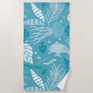 Toalha De Praia "Serenidade Oceânica" Sea Blue Beach Towel