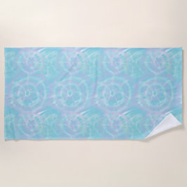 Toalha De Praia Sereno Tie-Dye Azul