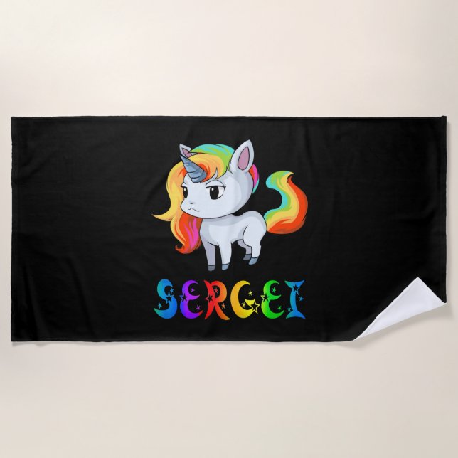 Toalha De Praia Sergei Unicorn (Frente)