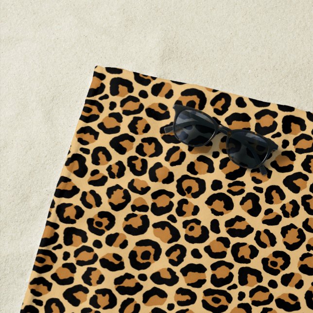 Toalha De Praia Série Leopardo Clássica Design 6 (In Situ)
