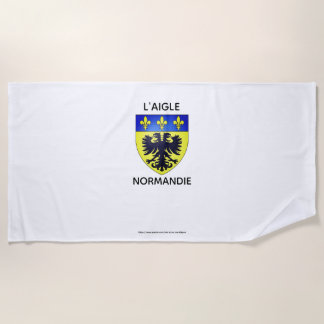 Toalha De Praia Serviette de plage - blason de L'Aigle - Normandie