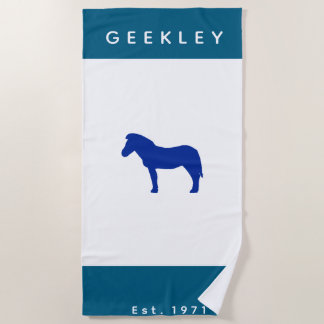 Toalha De Praia Serviette de plage GEEKLEY marine logo