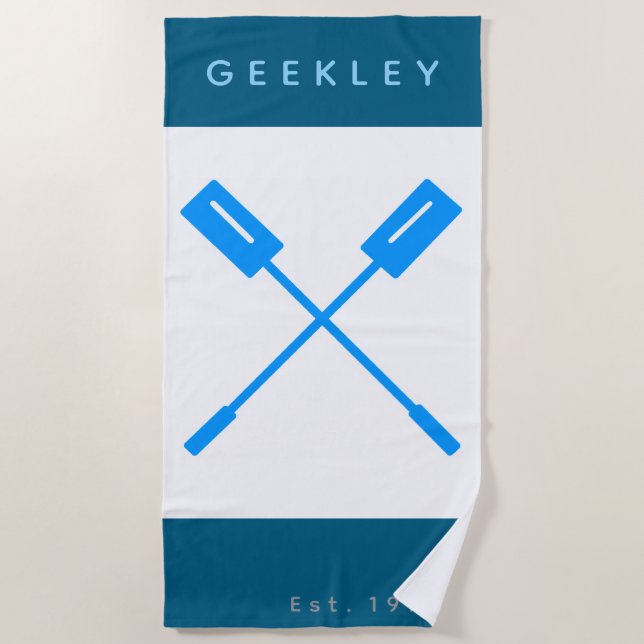 Toalha De Praia Serviette de plage GEEKLEY "Oars" (Frente)