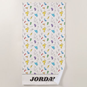 Toalha De Praia Sésamo Street Pals Adicione seu nome