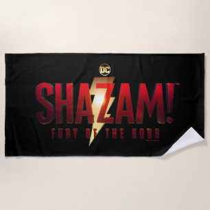 Toalha De Praia SHAZAM! Fury of the Gods   Fury of the Gods Logo