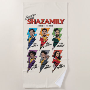 Toalha De Praia SHAZAM! Fury of the Gods SHAZAMily Comic Bolts