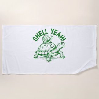 Toalha De Praia Shell Sim Turtle Snail Engraçado